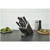 Gourmet, 7-tlg, Selbstsch&auml;rfender Messerblock, Schwarz, small 3