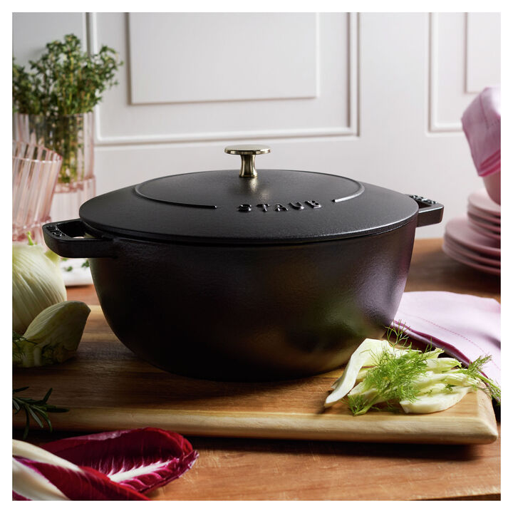 Cast Iron, 5 qt, Essential French Oven, black matte, large 2