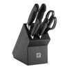 VIER STERNE, 6-tlg, Messerblockset, Schwarz, small 1