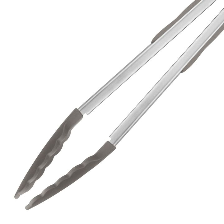 Pro, 33 cm 18/10 Stainless Steel Tongs, silver, large 3