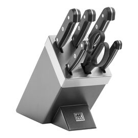 7-tlg, Selbstschärfender Messerblock, Grau