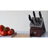 FOUR STAR, 7-pc, Self-Sharpening Knife Block Set, silver-black, small 8