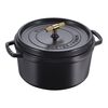 Cocotte Buster+Punch 28 cm, rund, Schwarz, Gusseisen