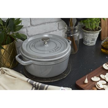 D&ouml;k&uuml;m Tencere | Grafit Gri | 20 cm | 2,2 l | yuvarlak,,large 6