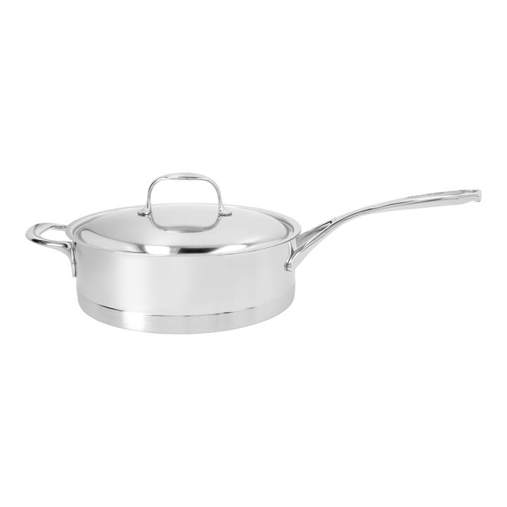 Atlantis, 5 qt Sauté Pan With Helper Handle And Lid, 18/10 Stainless Steel , large 1