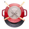 Specialities, 16 cm Cast iron Fondue Set cherry, small 4