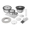 Fresh & Save, Set essoreuse &agrave; salade avec pompe sous vide et accessoires, 15-pcs, s/m/l, noir/blanc, inox/verre, small 1