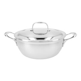 Cazo para salsas con tapa de doble pared 24 cm, 18/10 Acero inoxidable