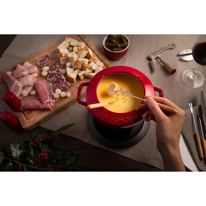 La fondue, Service à fondue 20 cm, Cerise, large 2