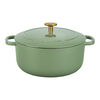 Bellamonte, Cocotte 22 cm, rund, Gr&uuml;n, Gusseisen, small 2