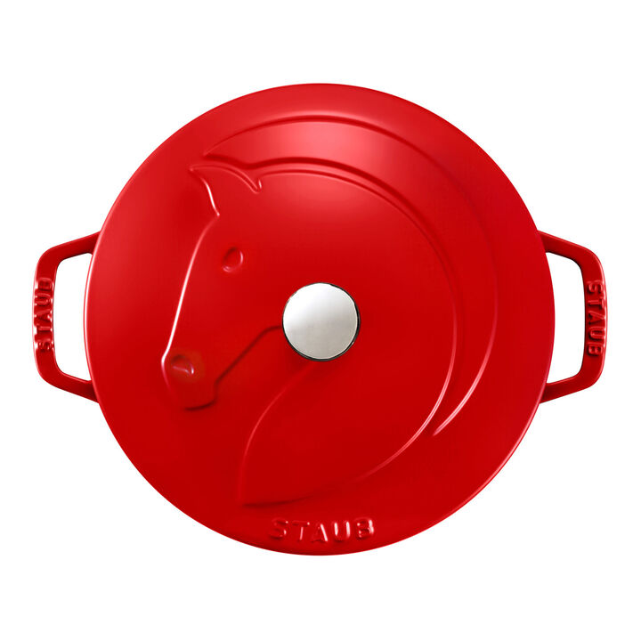 Cast Iron - Specialty Shaped Cocottes, 3.75 qt, Essential French Oven, cherry - Factory Second, large 1